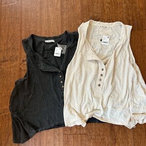 We the Free Henley Tank Tops- LOT OF 2